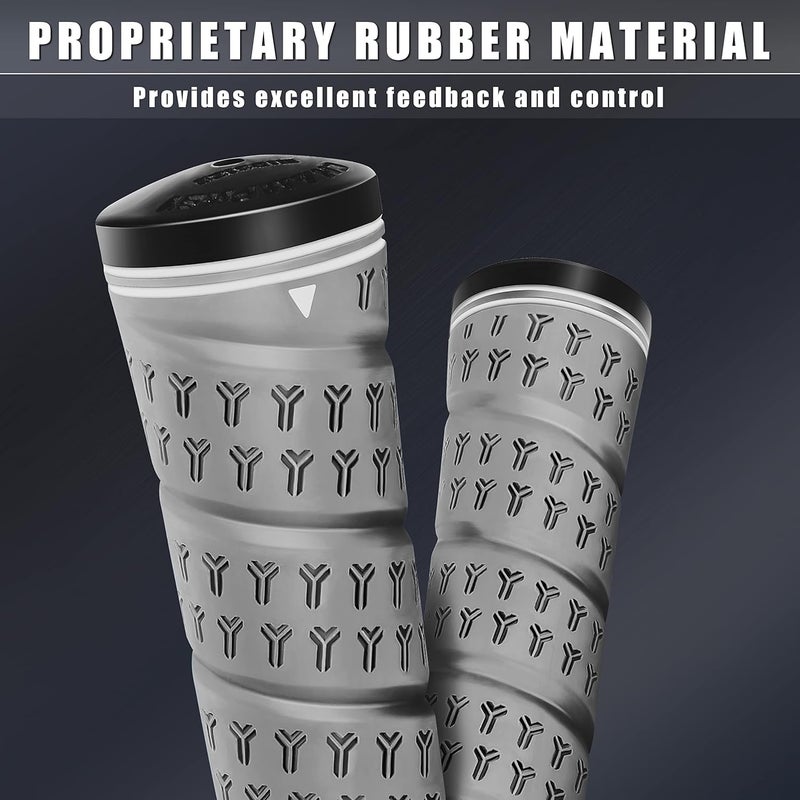 CHAMPKEY WRAP-Y Rubber Golf Grips 13 Pack Come with All Repair Kits - High Feedback and Traction Golf Club Grips (Oversize, Gray) - Image 3