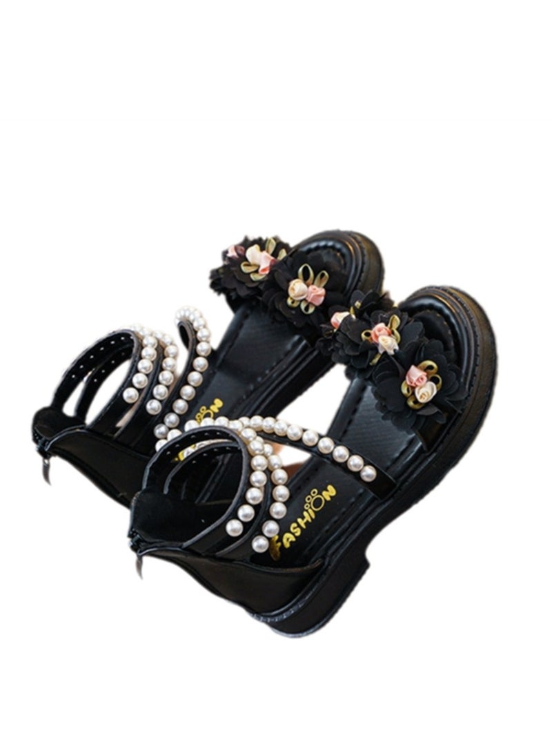 Girls sandals summer new soft bottom open toe cute princess shoes little girl student beach shoes sandals - Image 1