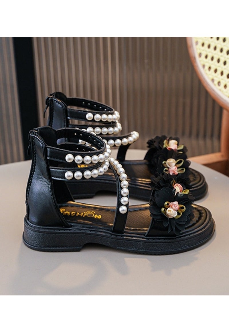 Girls sandals summer new soft bottom open toe cute princess shoes little girl student beach shoes sandals - Image 3