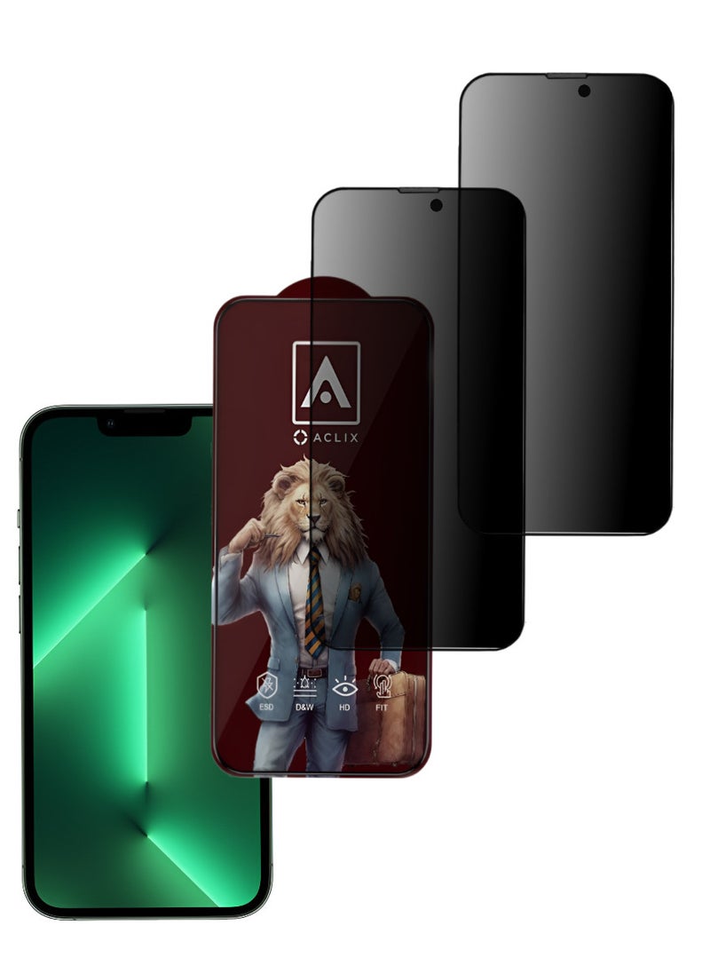 ACLIX 2 Pieces Antistatic ESD Dustproof Premium Quality High Definition Tempered Glass Screen Protector Designed For  iPhone 13 Pro - Image 1