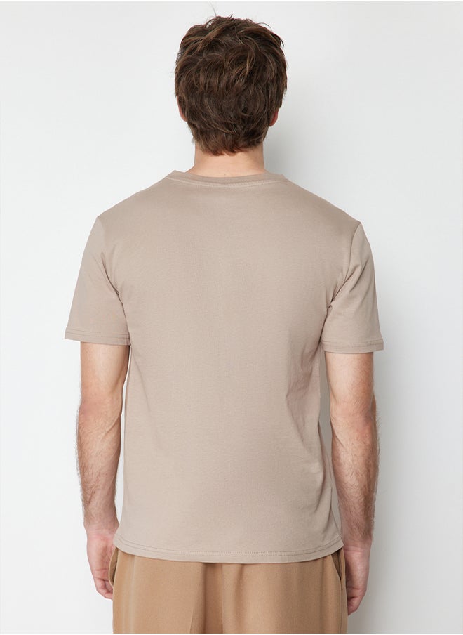 trendyol - Mink Men's Slim Fit  Short Sleeve Crew Neck T-Shirt - Image 1