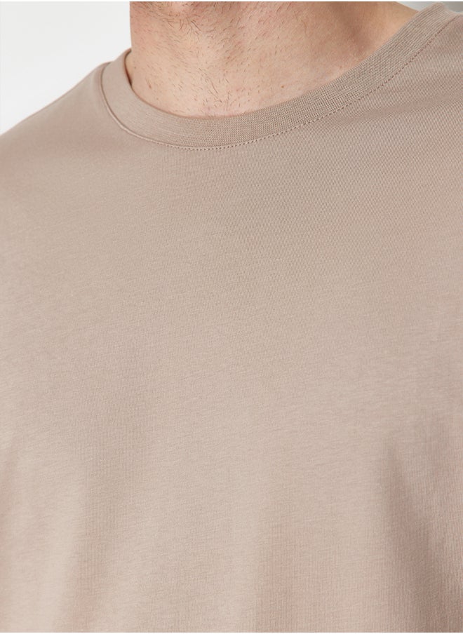trendyol - Mink Men's Slim Fit  Short Sleeve Crew Neck T-Shirt - Image 1