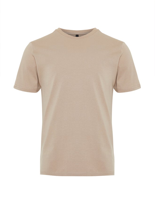 trendyol - Mink Men's Slim Fit  Short Sleeve Crew Neck T-Shirt - Image 1