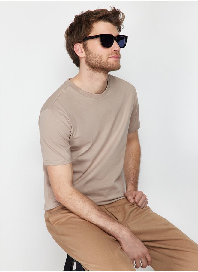trendyol - Mink Men's Slim Fit  Short Sleeve Crew Neck T-Shirt - Image 1