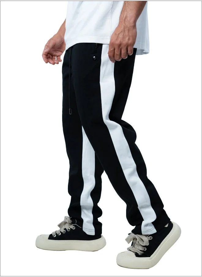 Tanjim Squad TANJIM SQUAD - STRIPPED JOGGERS WHITE