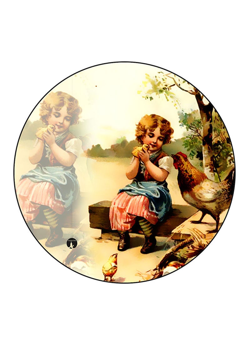 RKN Vintage Art Printed Large Pin Multicolour - Image 2