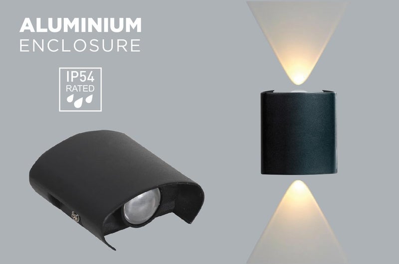 Lumina Waterproof LED Wall Lights for Indoor and Outdoor Decorative Wall Lamps Brighten Up Your Home with Stylish LED Wall Lighting 2-Way for Living Room, Bedroom, Staircase. Elevation. - Image 3