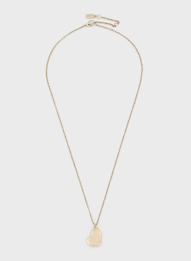 BOSS Pendant with Chain In Stainless Steel