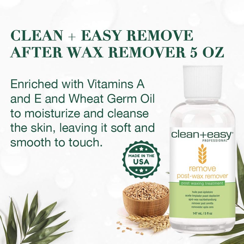 Clean + Easy After Wax Remover Oil for Skin â€“ Post Wax Care & Soothing Residue Remover for Smooth Skin, 5 fl oz - Image 3