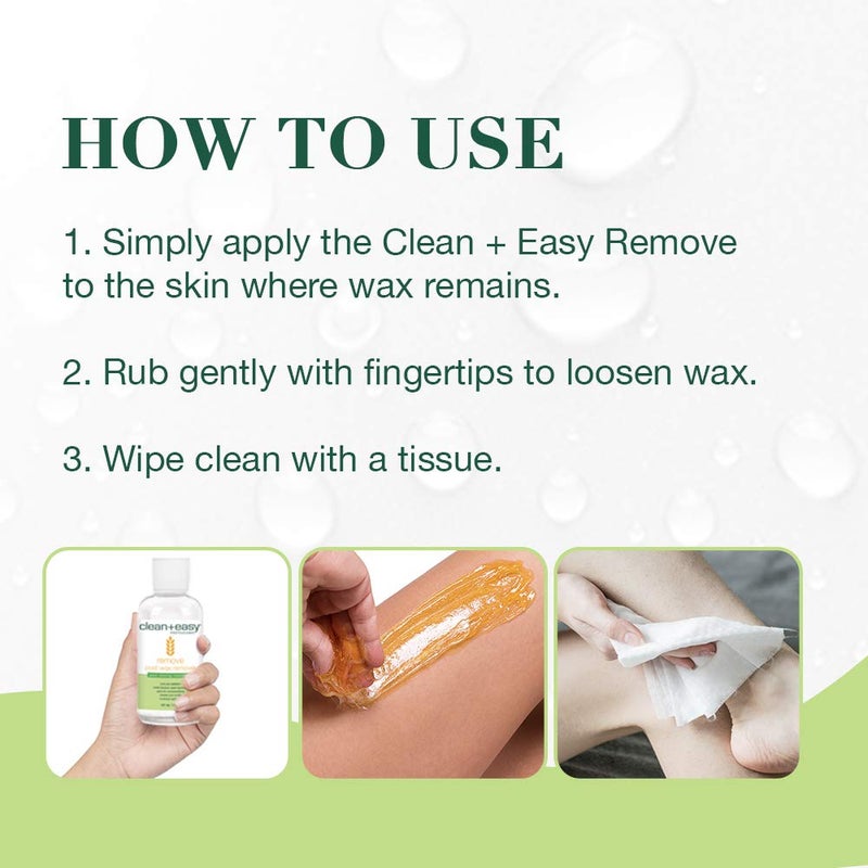 Clean + Easy After Wax Remover Oil for Skin â€“ Post Wax Care & Soothing Residue Remover for Smooth Skin, 5 fl oz - Image 5