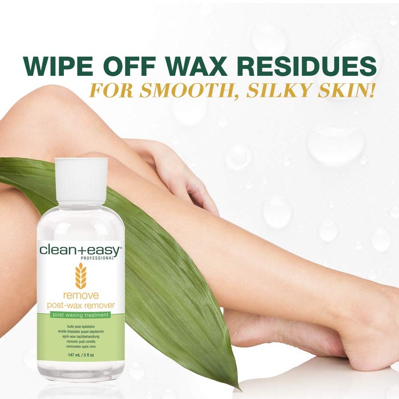 Clean + Easy After Wax Remover Oil for Skin â€“ Post Wax Care & Soothing Residue Remover for Smooth Skin, 5 fl oz - Image 2