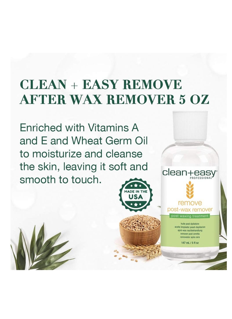 Clean + Easy Clean + Easy Remove - After Wax Remover for the Skin with Wheat Germ Oil, Post Waxing Cleanser, 5 oz  - Image 3
