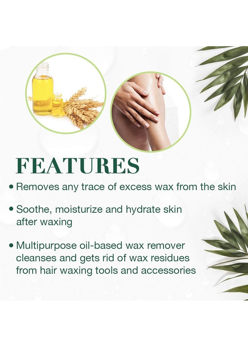 Clean + Easy Clean + Easy Remove - After Wax Remover for the Skin with Wheat Germ Oil, Post Waxing Cleanser, 5 oz  - Image 4