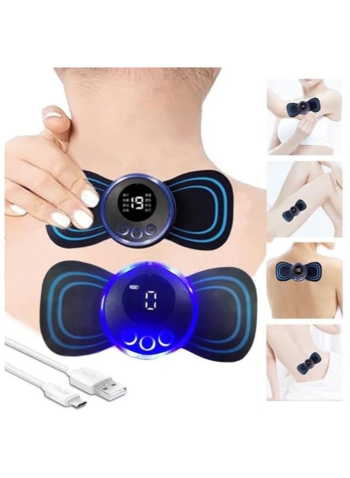 2 Pcs Mini Electric Neck Massager for Pain Relief - Image 1