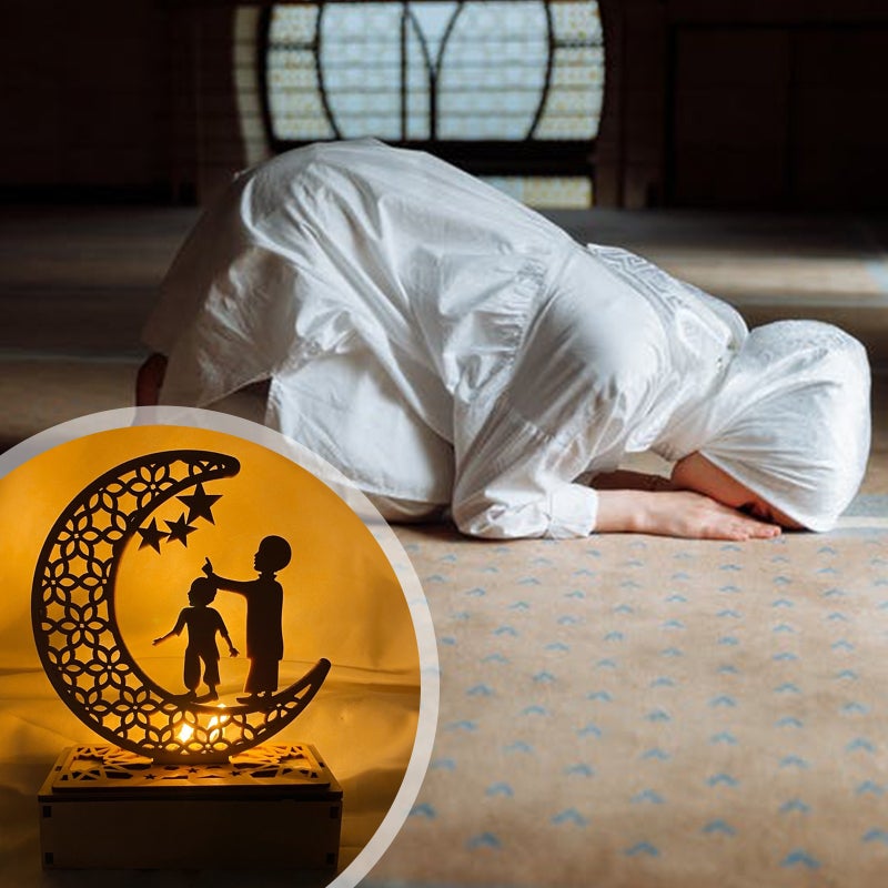 أضواء رمضان LED: ضواء حفلة هلال تعمل بالبطارية - ضواء طاولة مباركة لخلق جو مُحتفلي للمنزل والمطبخ والغرفة المعيشة والغرفة النوم والفناء والحفل الزفافي وحفلة الميلاد - Image 4