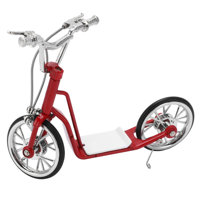 Red Die Cast Scooter: 1:10 Scale High Simulation - Sturdy Premium Alloy Model Scooter for Home Decor, Car Interior, Kids And Gift Giving - Image 2