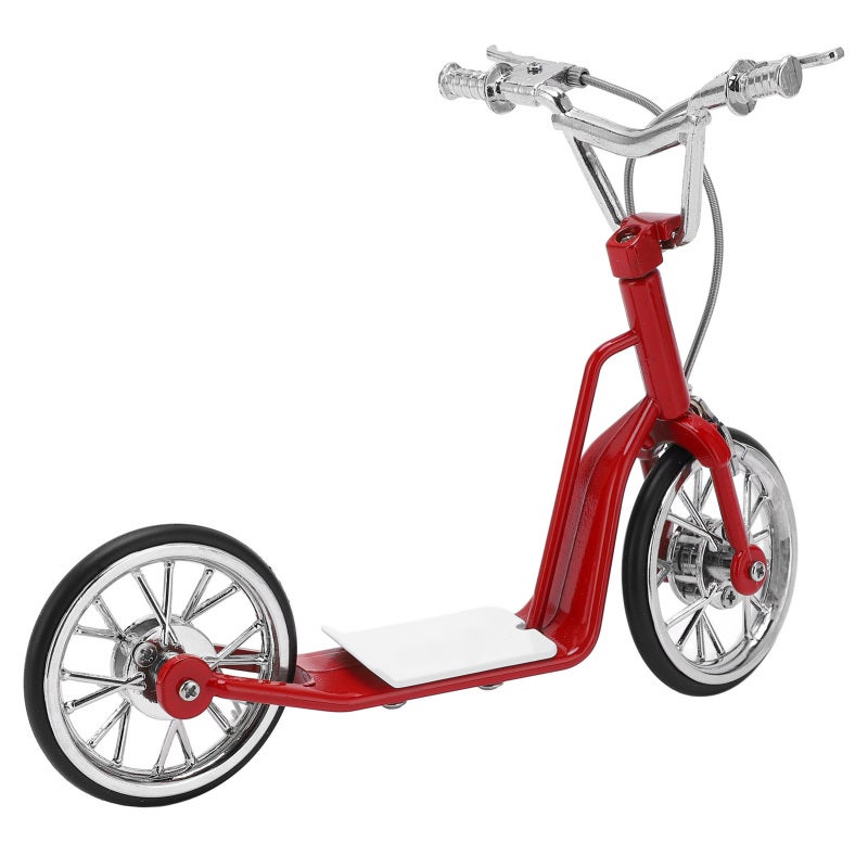 Red Die Cast Scooter: 1:10 Scale High Simulation - Sturdy Premium Alloy Model Scooter for Home Decor, Car Interior, Kids And Gift Giving - Image 4