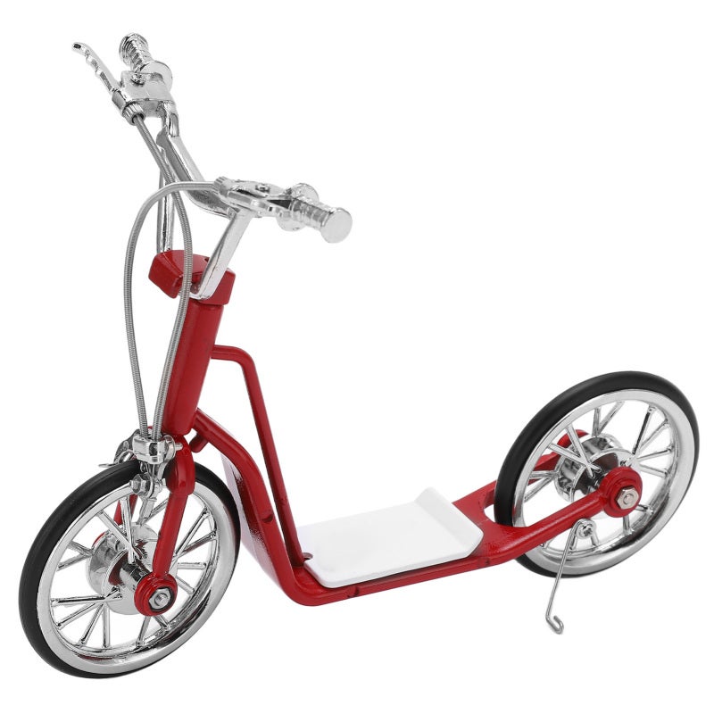 Red Die Cast Scooter: 1:10 Scale High Simulation - Sturdy Premium Alloy Model Scooter for Home Decor, Car Interior, Kids And Gift Giving - Image 1