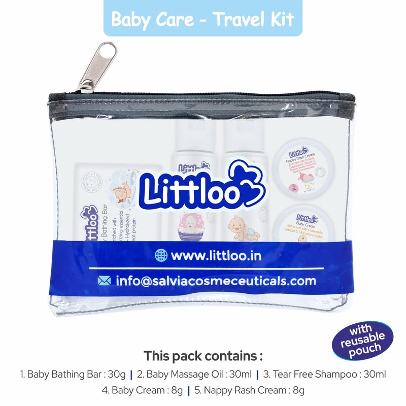 LITTLOO Baby Finger Toothbrush& Travel Kit Combo|Gentle Oral Hygiene&Complete On-The-Go Care|100% Silicone Manual Toothbrush&Travel Essential|Safe&Dermatologically Tested|0 Month+,Transparent,Set of 1 - Image 4