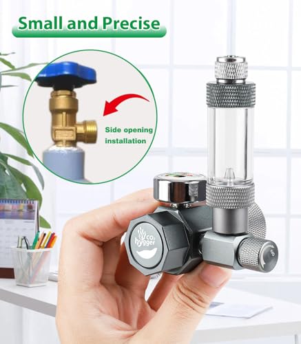 Hygger CO2 Aquarium CO2 Regulator Mini Detachable Design Complete with Bubble Counter and Check Valve Function for Establishing CO2 System in Aquatic Plant Tank - Image 3