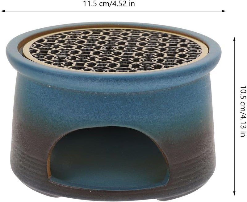 Generic Ceramic Teapot Warmer and Wax Melter Large Black Pottery Candle Heater Base for Tea Light Candles, Heat-Resistant Teapot Burner Suitable for Home Tea Brewing and Wax Melting - Image 2