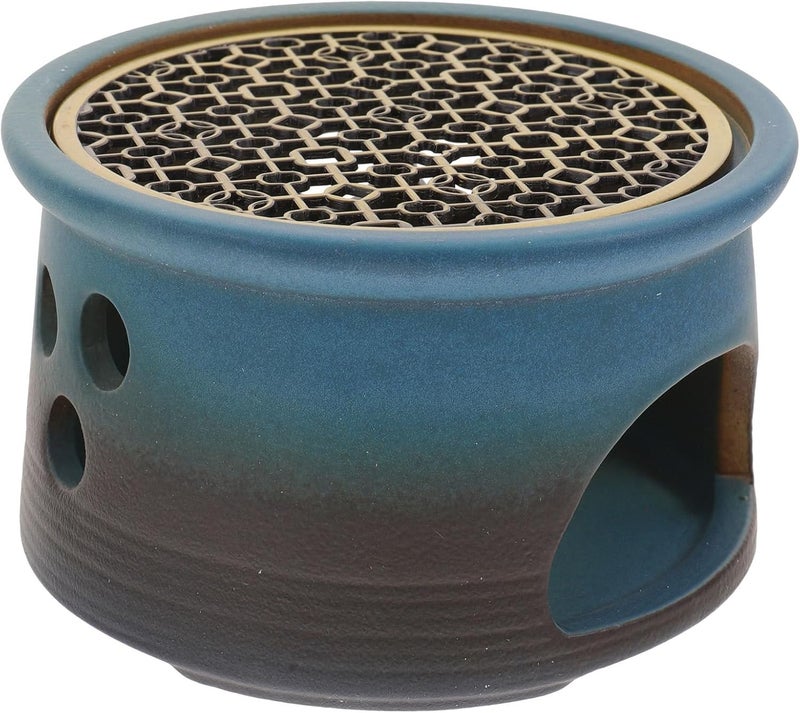 Generic Ceramic Teapot Warmer and Wax Melter Large Black Pottery Candle Heater Base for Tea Light Candles, Heat-Resistant Teapot Burner Suitable for Home Tea Brewing and Wax Melting - Image 1