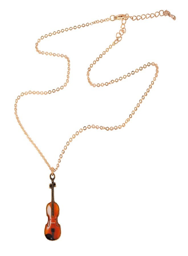 سبيننج دايزي قلادة موسيقية ساحرة من سلسلة سبينينغ ديزي للفنون الشعبية | جوهرة فريدة (لون بني يشبه الكمان) - Image 3