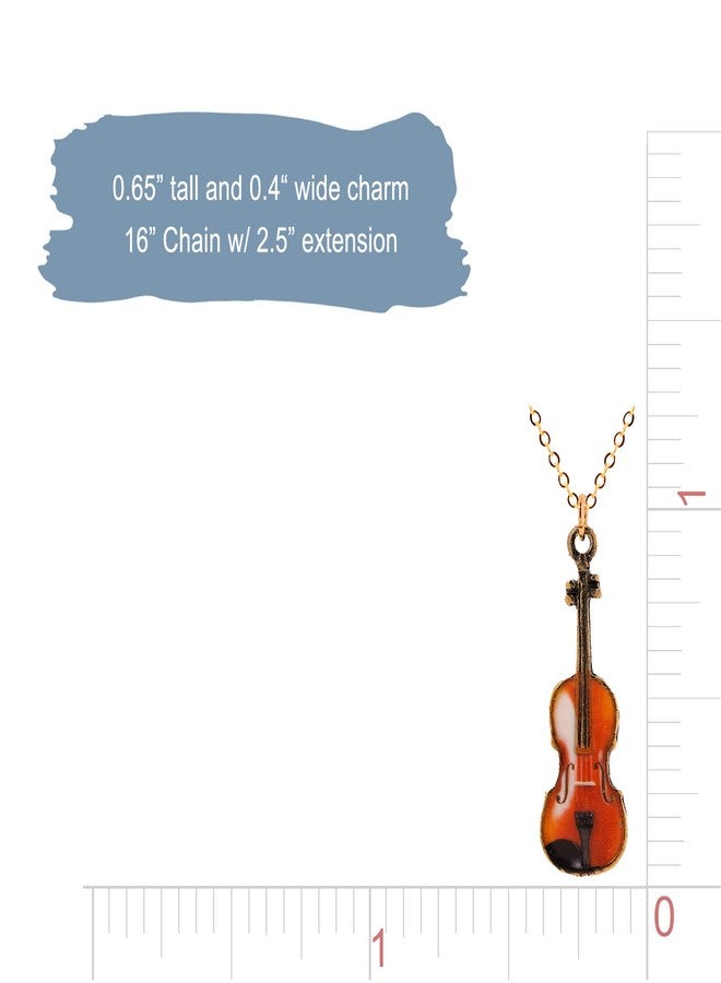 سبيننج دايزي قلادة موسيقية ساحرة من سلسلة سبينينغ ديزي للفنون الشعبية | جوهرة فريدة (لون بني يشبه الكمان) - Image 2