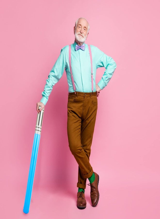 Cotiny 42 Pieces Inflatable Lightsabers Sword Toys Inflatable Light Sabers for Kids Star Theme Birthday Party Supplies (6 Colors) - Image 5