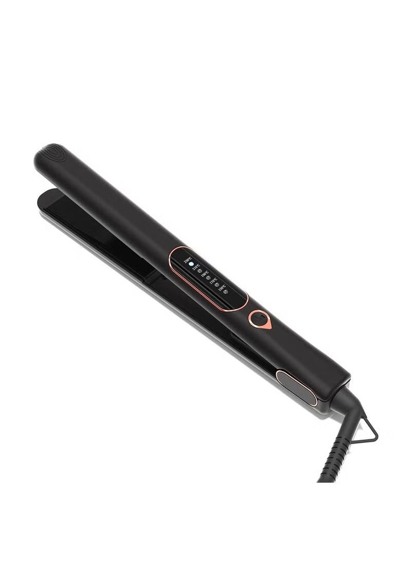 Generic Ceramic Hair Straightener Fast Heat Titanium Hair Straightener for Stylish Styles 2-in-1 Hair Straightener and Curler Dual Voltage Styling Tool for Professional Salon Straightening/Curling/Waving  - Image 1
