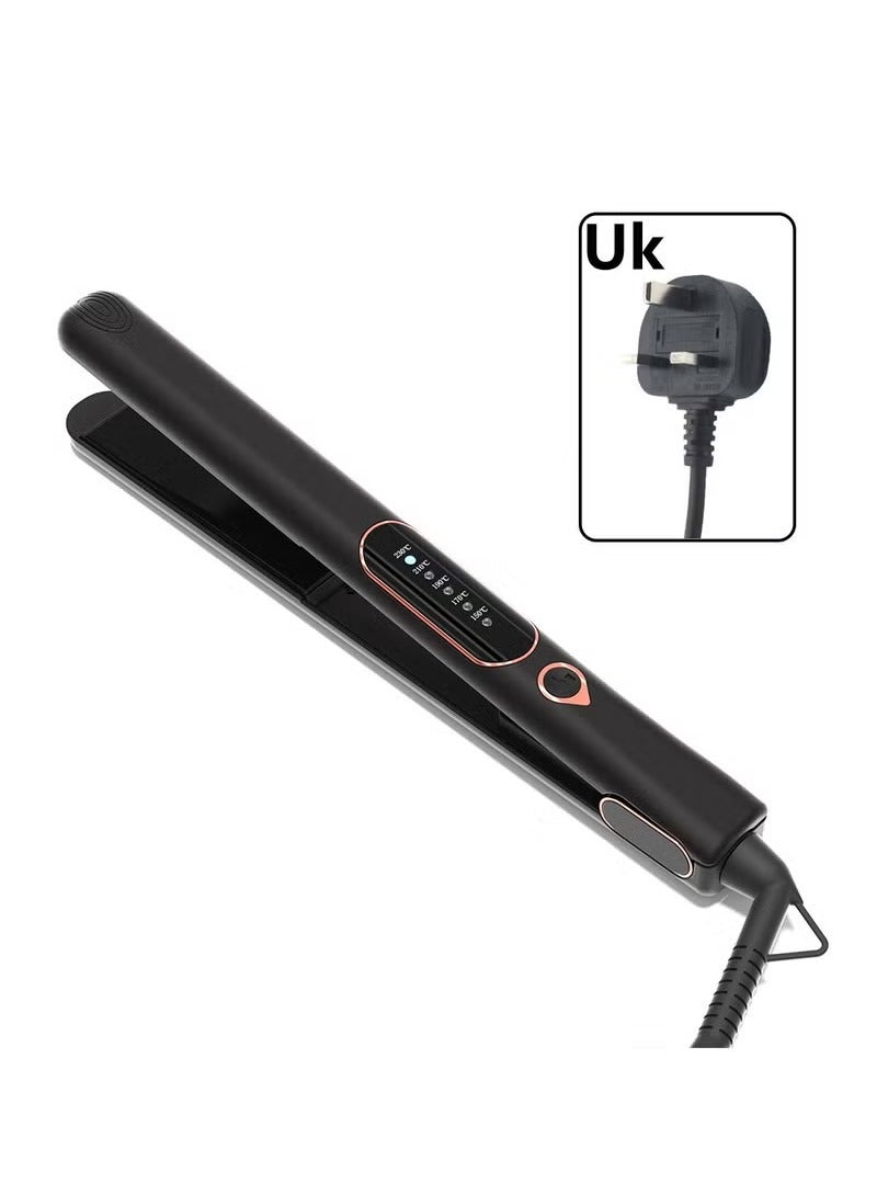 Generic Ceramic Hair Straightener Fast Heat Titanium Hair Straightener for Stylish Styles 2-in-1 Hair Straightener and Curler Dual Voltage Styling Tool for Professional Salon Straightening/Curling/Waving  - Image 2