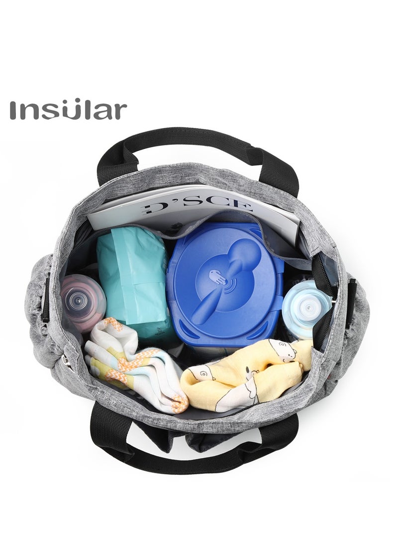 insular Large Capacity Convertible Water Proof Shoulder Durable Baby Diaper Bag - Image 3