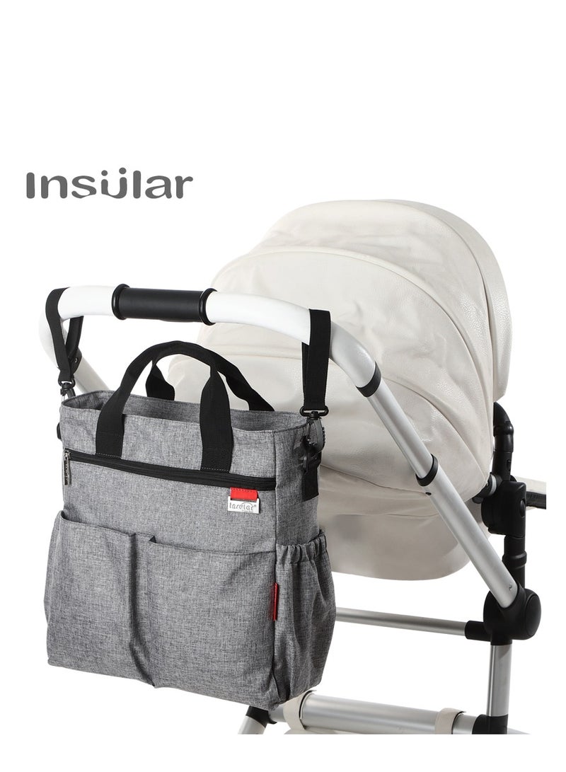 insular Large Capacity Convertible Water Proof Shoulder Durable Baby Diaper Bag - Image 4