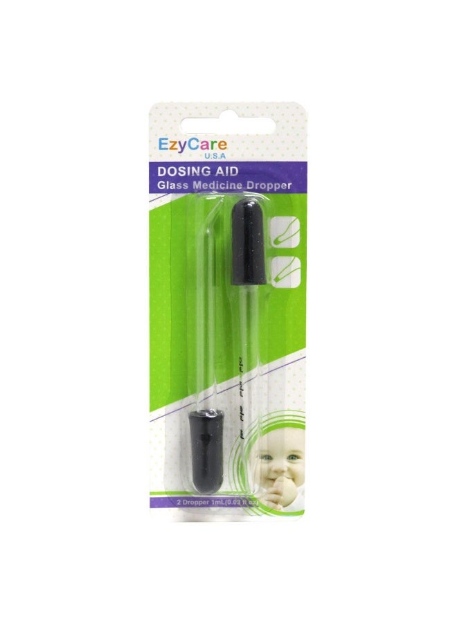 EzyCare قطارة زجاجية للمساعدة في الجرعات 1 مل 2 قطع 11508