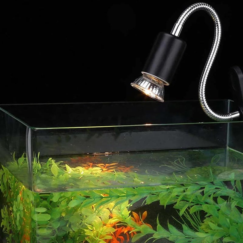 rizopets Reptile Heat Lamps, UVA/UVB Turtle Lamp with Holder, 360° Rotatable Basking Lamp for Turtle, Lizard & Aquatic Plants (Holder + 25W UV Bulb) - Image 5