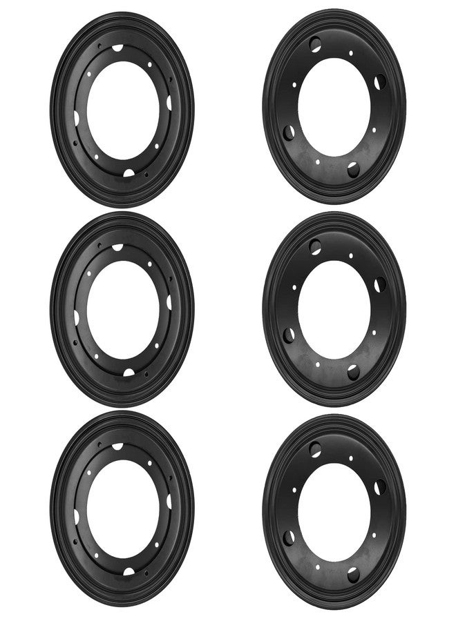 High-PQ 6 Packs 8'' Lazy Susan Hardware, Heavy Duty 5/16''Thick Turntable Bearing Swivel Pate for Rotating Table, Book Case, Serving Tray, Corner Shelves, Kitchen, DVD Tower, Shoe Rack, Black - Image 1