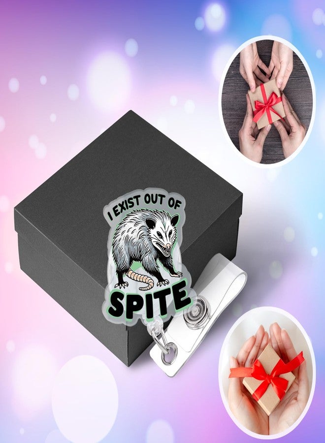 963RW Funny Opossum Badge Reel Retractable ID with Clip, Cute Nurse Badge Holder for Office Medical Worker Student RN CNA Pediatric Accessories - Image 5