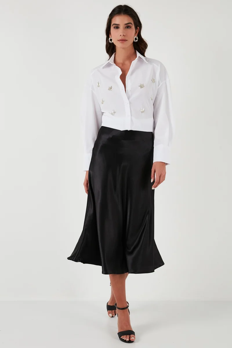 Lela Stone Detailed Regular Fit Shirt Women's Shirt 611GO00417