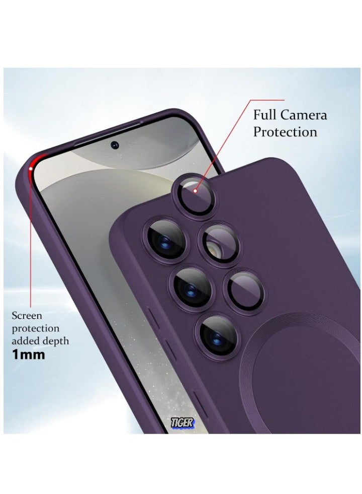 TIGER Samsung Galaxy S24 Plus 5G Magnetic Case Cover – Luxury Metallic Paint, Silicone Phone Case with Full Camera Lens Protector, Shockproof Design for Ultimate Protection – Perfect Fit for Samsung Galaxy S24 Plus 5G - Image 2