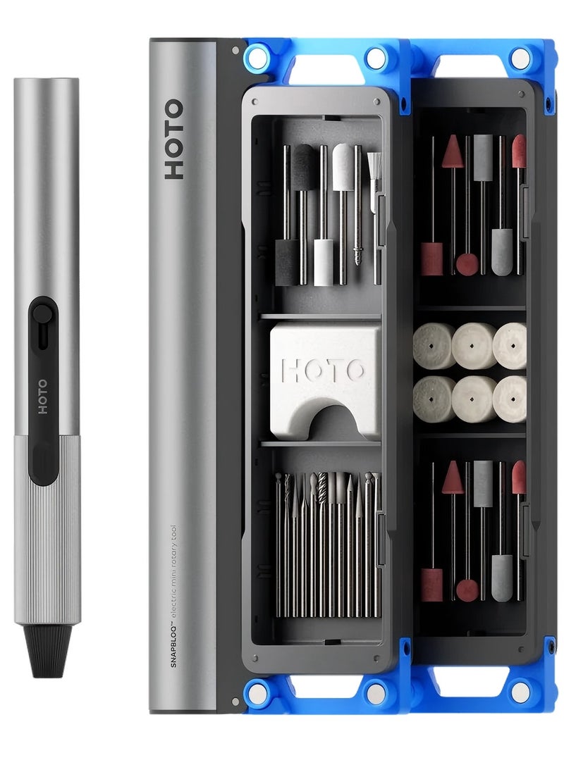 HOTO HOTO SNAPBLOQ R-A04 Mini Cordless Rotary Tool Kit - Brushless Motor, 22000 RPM Variable Speed, 38-Piece Accessory Set for Sanding, Engraving, Drilling, Polishing | Compact DIY Power Tool for Crafts  - Image 1