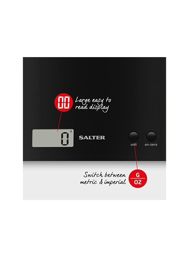 Salter ميزان المطبخ المقوس باللون الأسود 1066 Bkdr15 - Image 4