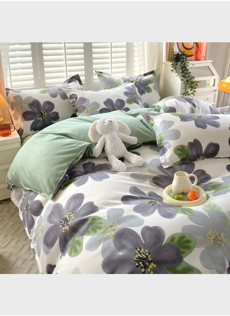 Noire Edit Lilac flower pattern bedding set