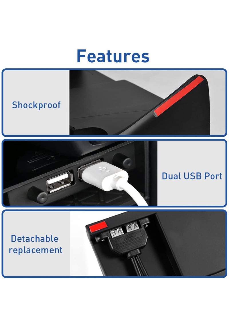 SYOSI Center Console Organizer Box for Toyota Rav4 2018 to 2022, 3 Compartment Center Dash Storage Insert Tray Box with Dual Usb Outlet - Image 3