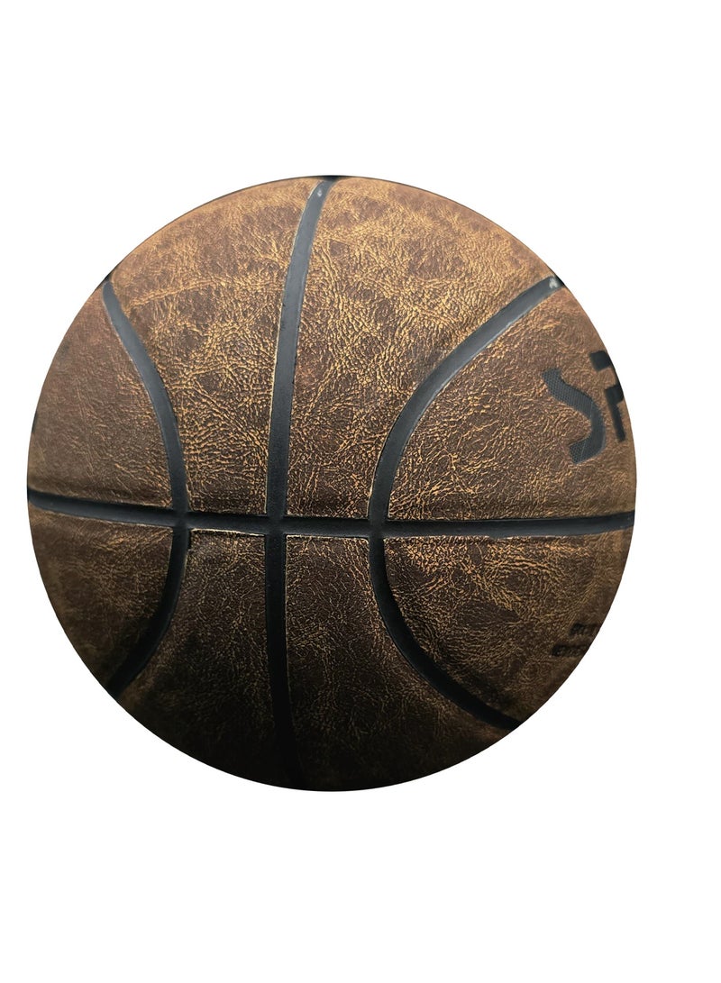 سبال كرة سلة مقاس 7، مقاس رسمي للاستخدام الداخلي/الخارجي، كرة سلة مطاطية بتصميم قناة عميقة، مصنوعة للجنسين والرجال والنساء والشباب والبالغين للتدريب الاحترافي والألعاب - Image 2