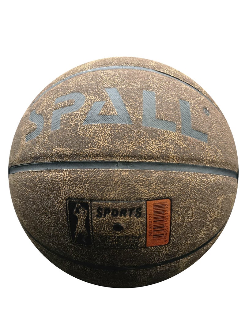 سبال كرة سلة مقاس 7، مقاس رسمي للاستخدام الداخلي/الخارجي، كرة سلة مطاطية بتصميم قناة عميقة، مصنوعة للجنسين والرجال والنساء والشباب والبالغين للتدريب الاحترافي والألعاب - Image 3