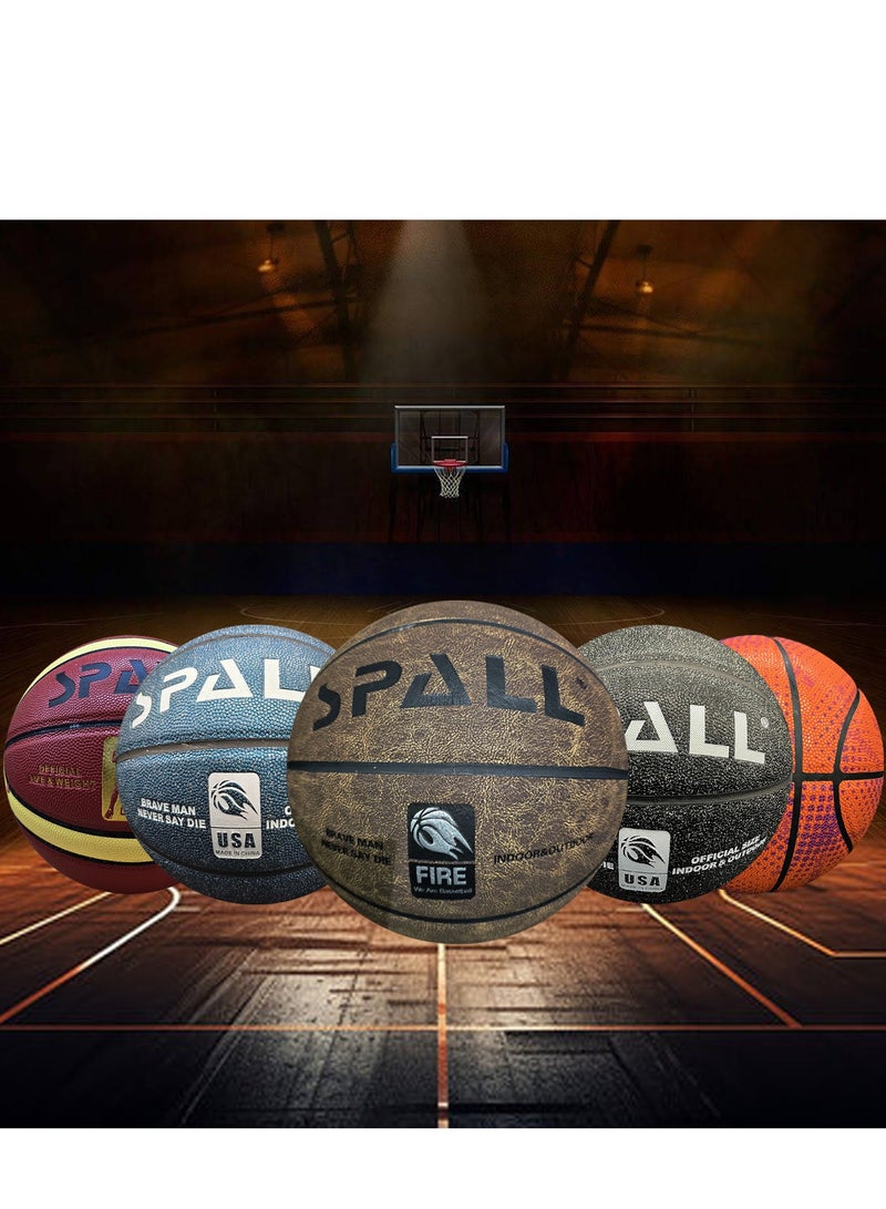 سبال كرة سلة مقاس 7، مقاس رسمي للاستخدام الداخلي/الخارجي، كرة سلة مطاطية بتصميم قناة عميقة، مصنوعة للجنسين والرجال والنساء والشباب والبالغين للتدريب الاحترافي والألعاب - Image 5
