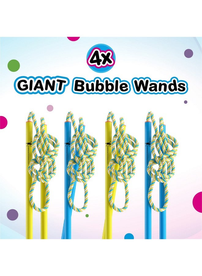 WOWMAZING 4 Big Bubble Wands: Making Giant Bubbles. Great Birthday Activity And Party Favor. Giant Bubble Solution Not Included. - Image 2