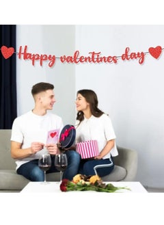 ThePartyPopper Valentine'S Day Red Glitter Heart Valentine Banner 10 Feet-No DIY 1set  - Image 3