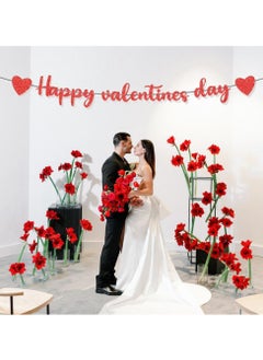 ThePartyPopper Valentine'S Day Red Glitter Heart Valentine Banner 10 Feet-No DIY 1set  - Image 4