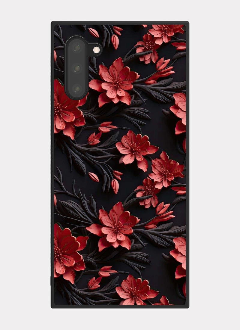 PXLAAT Samsung Galaxy Note 10 case cover Flowers - Image 1